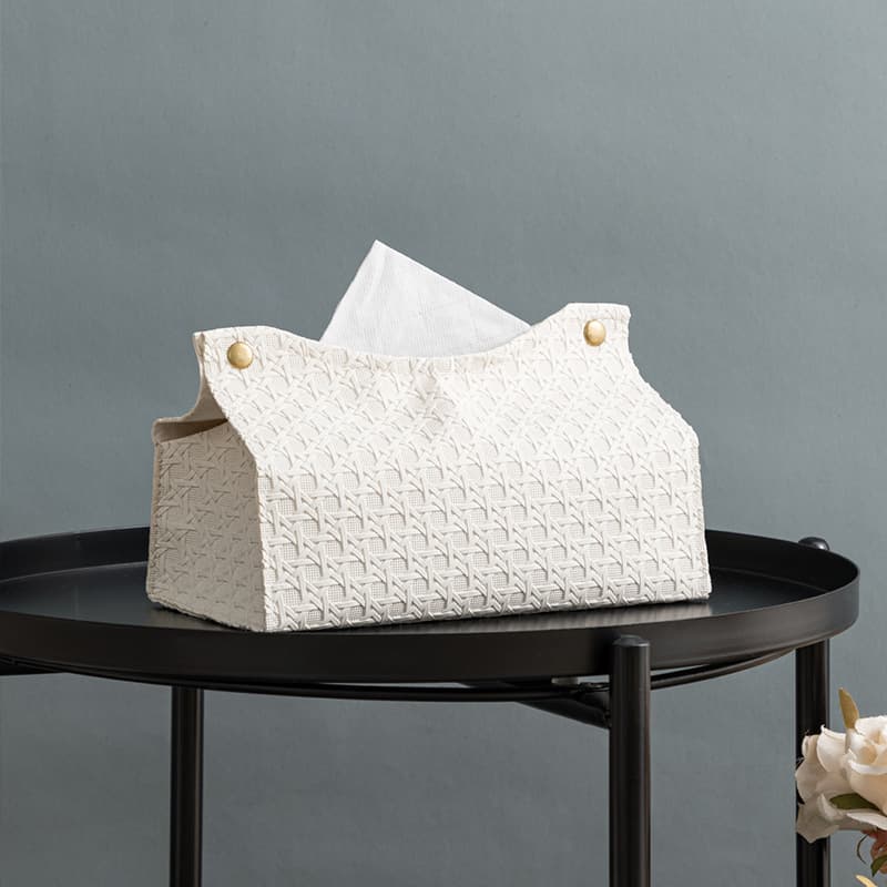 Cross-border Amazon Bestseller Household Living Room Coffee Table PU Leather Tissue Box Nordic Minimalist Solid Color Wholesale