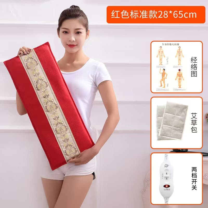 Sea salt hot compress, waist warmer, abdomen warmer, menstrual cramp relief product, salt bag hot compress pack, electrically heated sea salt pack.