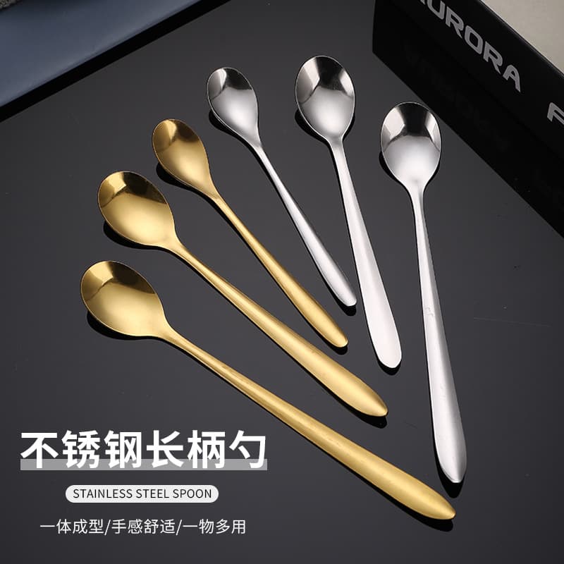 Stainless Steel Spoon for Home Dessert Coffee Logo Customizable Ice Cream Spoon Gift Mug Stirring Spoon