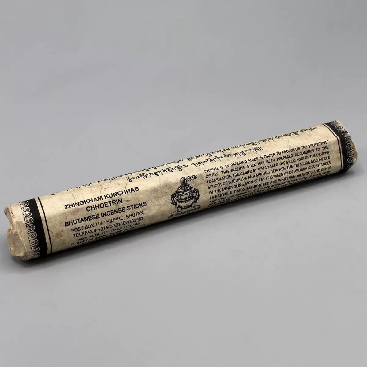 Nado F incense sticks, handmade paper package, approximately 33 sticks of Tibetan incense ZHINGKHAM