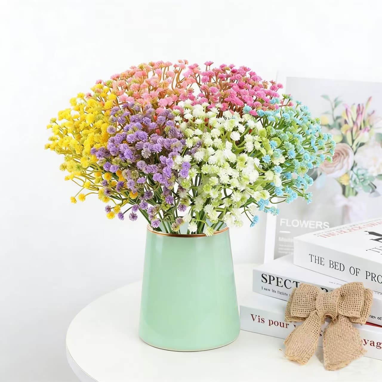 Artificial Single Stem Baby's Breath, Home Hotel Floral Arrangement Decoration, Fake Plastic Flowers Wedding Bouquet