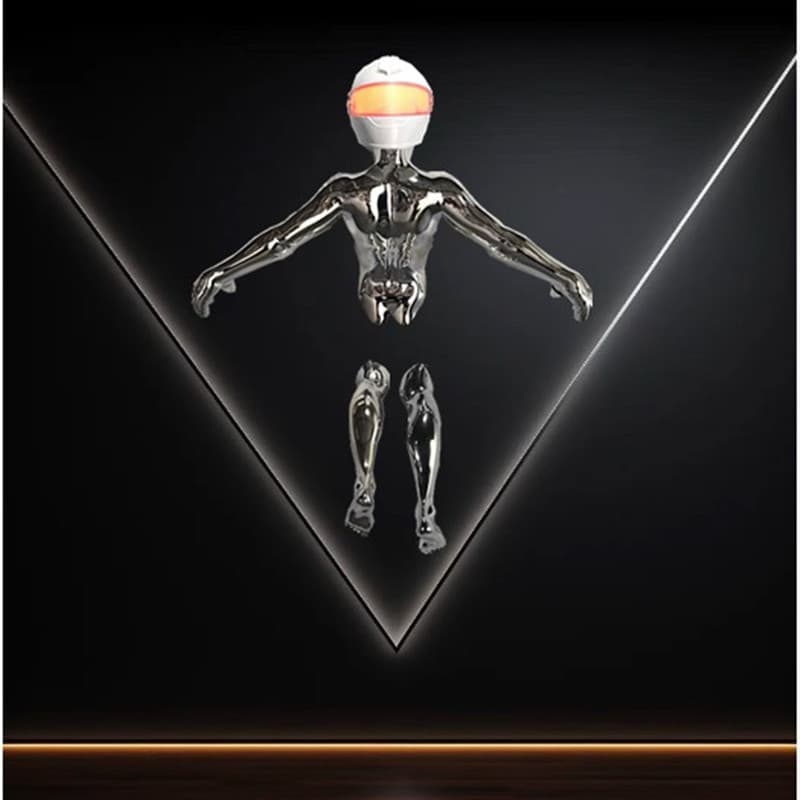 Modern AI Robot Wall Hanging Ornament with Light, High-End Bar/KTV Club Background Wall Decoration