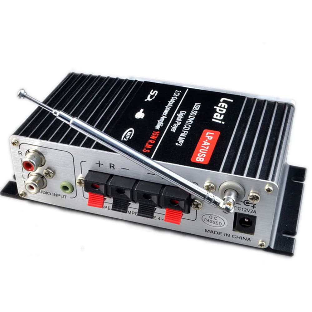 Lp-A7 Stereo Amplifier USB 12V Car Amplifier Speaker Power Amplifier Card-Insert Motorcycle