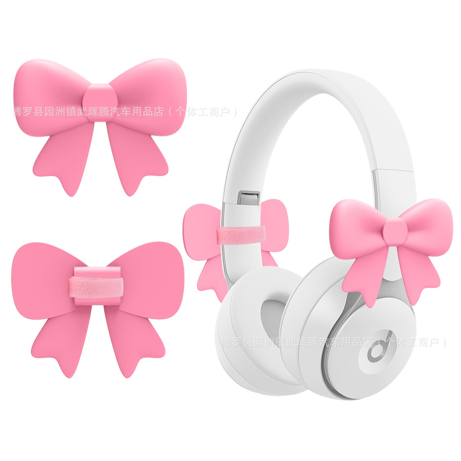 Cross-border Hot Selling Computer Gaming Headset Headband Earphone Decorative Silicone Bow Headphone Decoration