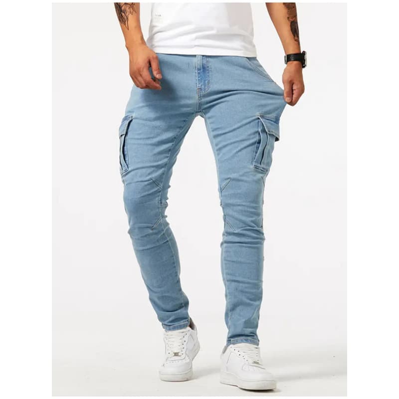 Wholesale 2026 Summer Men's Hip Hop Slim Fit Versatile Jeans American Street Tight Casual Pants