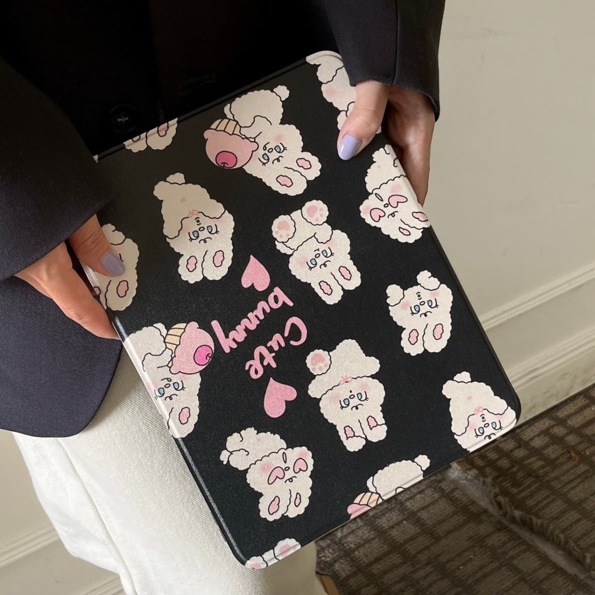 Sweet Cool Bunny Case for iPad Pro 11-inch, iPad 6/7/8/9, Apple Mini Protective Cover