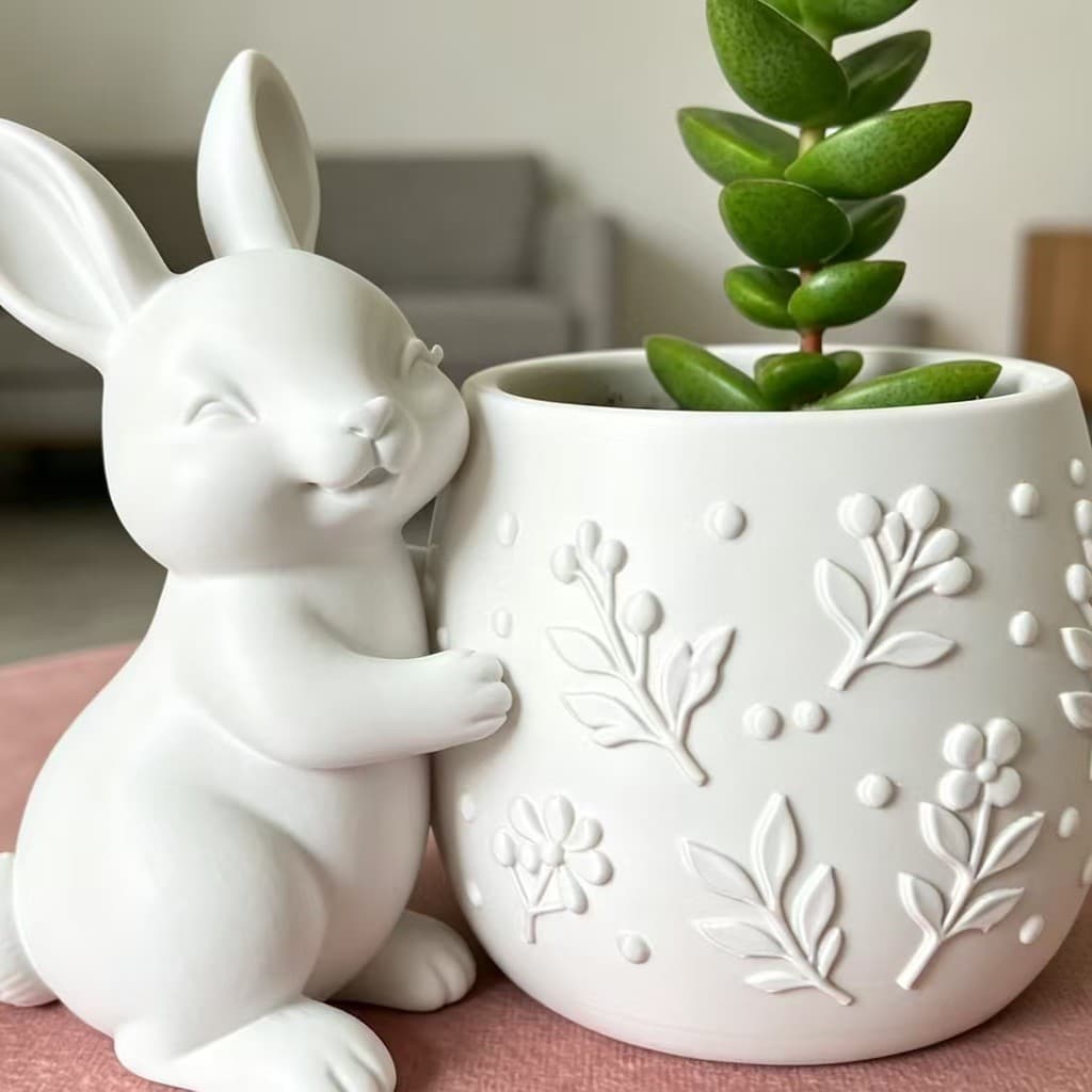3D Printed Office Desktop Mini Cute Succulent Pot Container Creative Garden Balcony Landscape Planter