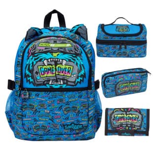 Australia Smiggle Backpack for Grades 1-6, Large Size Pressure-Relief School Bag, Multi-Functional Outdoor Casual Bag