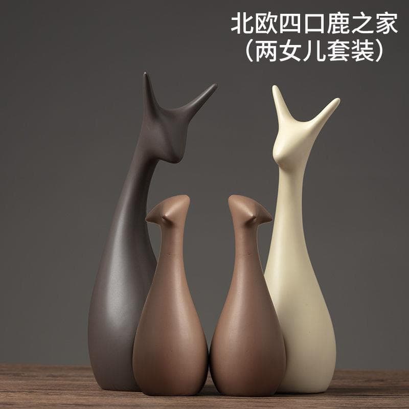 Nordic Style Giraffe Desktop Ornament TV Cabinet Wine Rack Decoration Home New Arrangement Ceramic Ornament