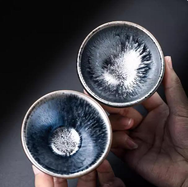Jianzhan teacup, large ceramic lotus teacup, Kung Fu style, Tianmu teacup, single cup.
