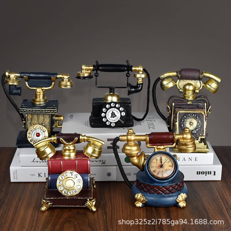 Vintage Old-Fashioned Radio Nostalgic Decor Ornament Home Living Room Coffee Shop Decorative Art Figurine