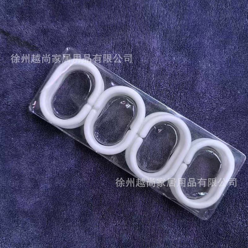 In-stock no-drill curtain rod hooks, ball rings, bath curtain hanging rings, open C-rings, curtain accessories, hanging circles