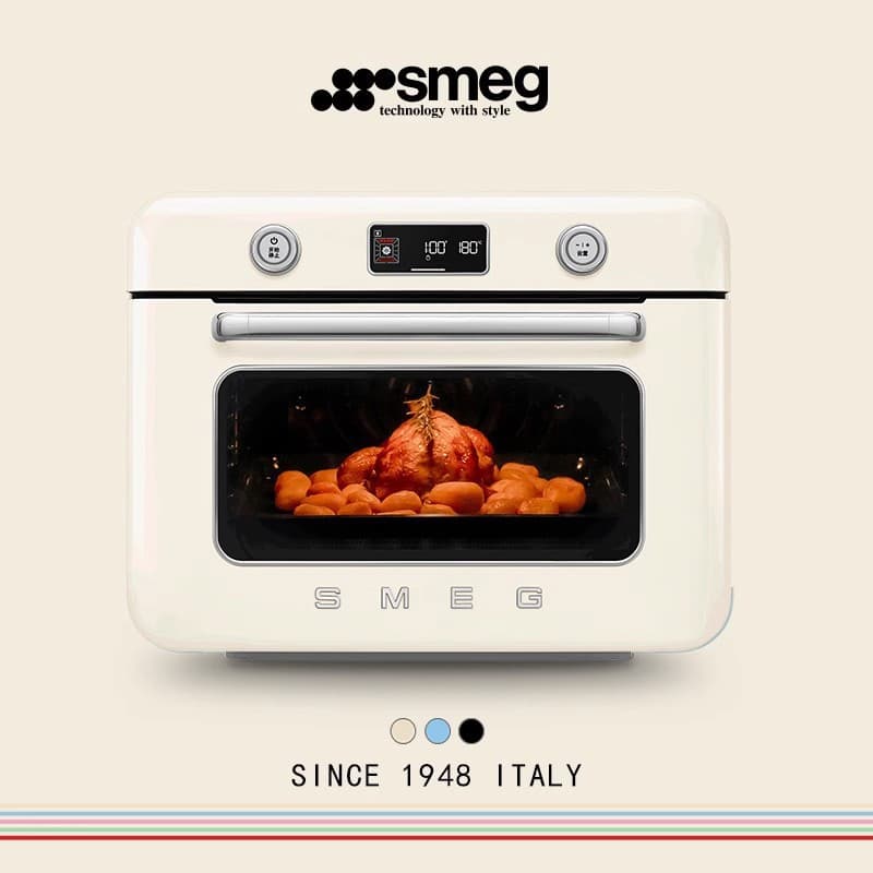 SMEG COF01 Multi-function Large Capacity Steam, Bake, and Air Fry Oven Retro Countertop Electric Oven