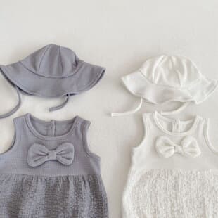 Summer New Style Infant Toddler Romper Korean Baby Girl Vest Bodysuit + Hat Cotton Triangle Romper Boy
