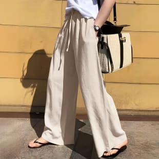 Cross-border 2026 Spring/Summer Women's Wide-Leg Pants Fashion High-Waist Streetwear Solid Color Versatile Casual Loose Long Pants