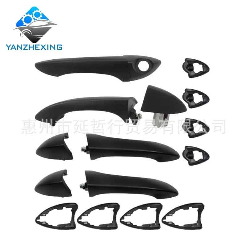 Compatible with 00-06 BMW X5 E53 Car Door Handle Outer Handle Pull Handle E53 Door Handle Gloss Black Matte Finish