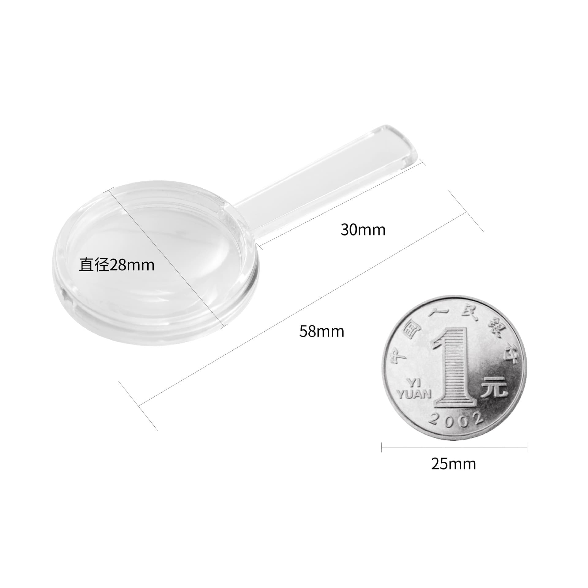 30 Transparent Plastic Creative Children's Gift Magnifier Manufacturer Optical Instrument Wholesale