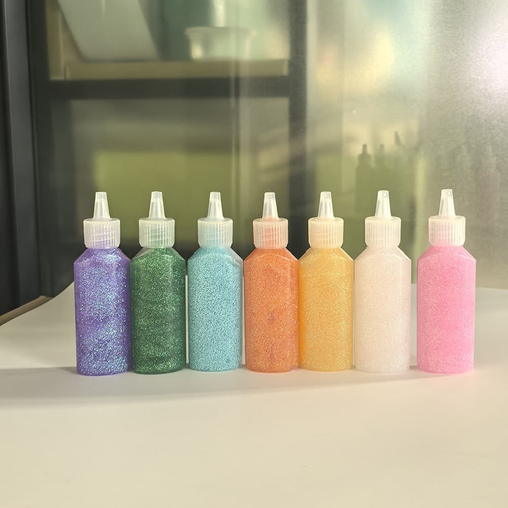 22ml Colorful Kanghui Gold Powder Glue Export Glue Purple Blue Green Yellow Orange White Pink Decorative Glue 3D Glue