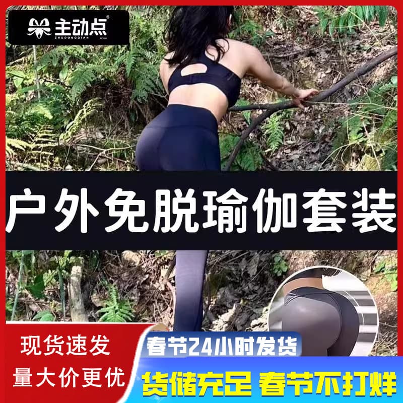 Sexy Open-Crotch Yoga Pants for Outdoor Wear, Invisible Zipper, Casual, Pure Desire, Easy-Off, Wholesale