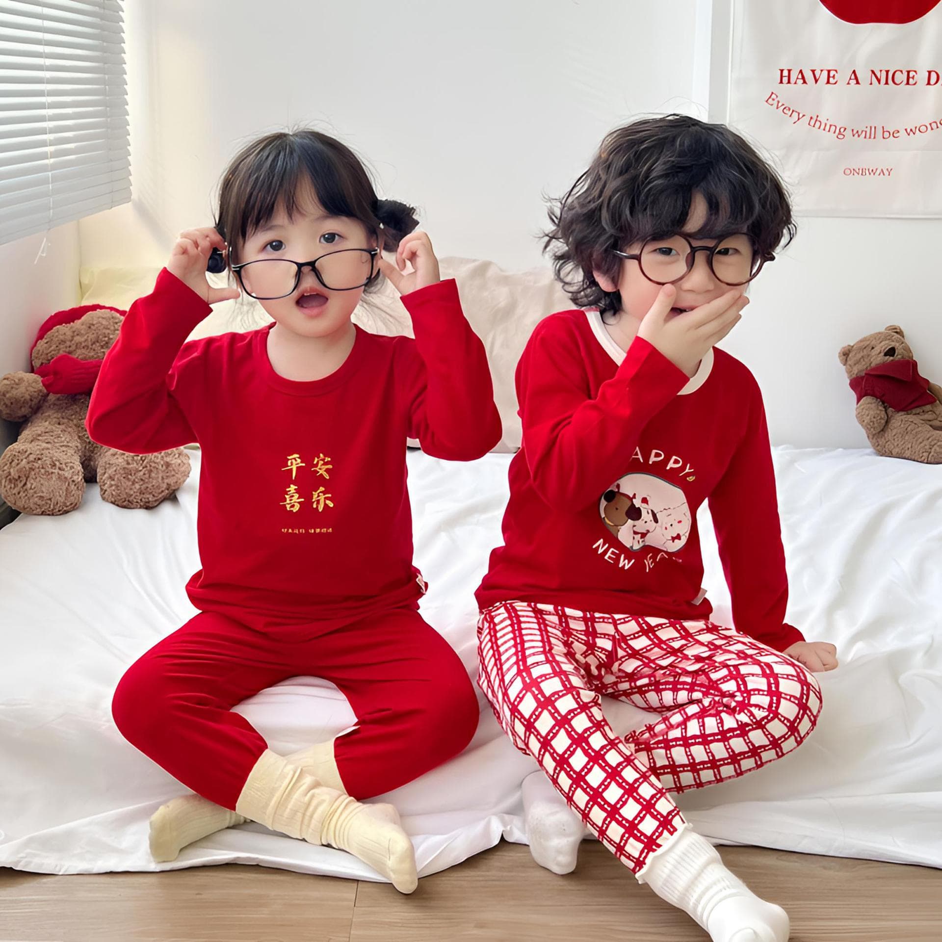 Customized children's home clothes, children's clothing, spring, summer and winter baby home clothes split set, baby pajamas, minimum ordering is one piece