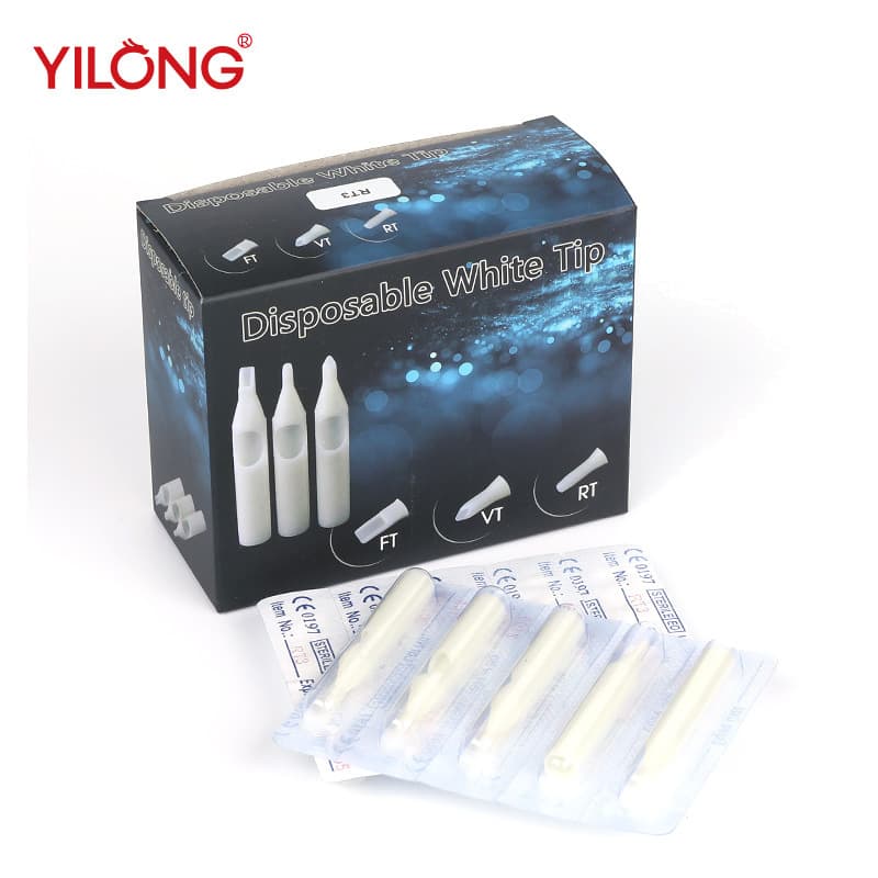 Tattoo disposable needle tips, white needle tips, tattoo needles, tattoo supplies, tattoo equipment and supplies, cross-border recommendations
