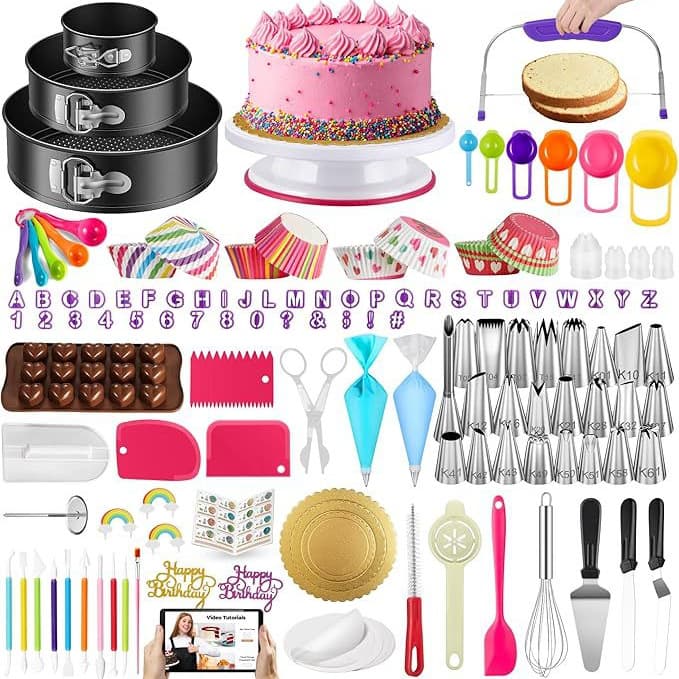 Amazon 700-Piece Cake Turntable Set, Cake Baking Tools, Piping Nozzle Set, Cake Supplies Set