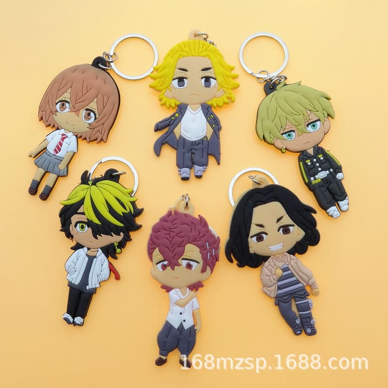 Tokyo Revengers Manjiro Sano Takemichi Hanagaki PVC Silicone Keychain Pendant Anime Merchandise Gift