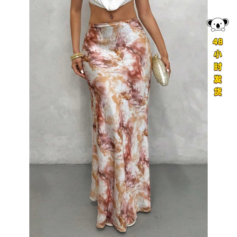 B 10262 High Waist Slim Hip Half Skirt