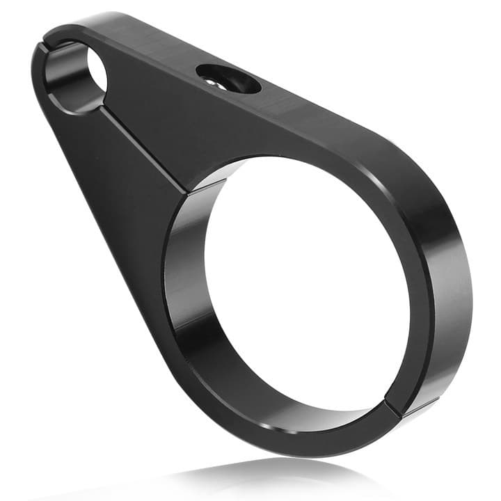 Black Silver Motorcycle 1.25-Inch 1-Hole Universal Throttle Clutch Cable Clamp for ATV U