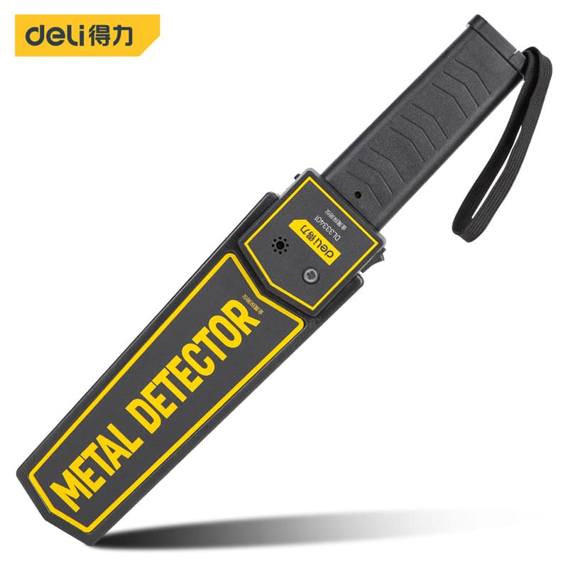 Deli Tools Handheld Lithium Metal Detector, High Precision for Airport and Subway Security Scanning