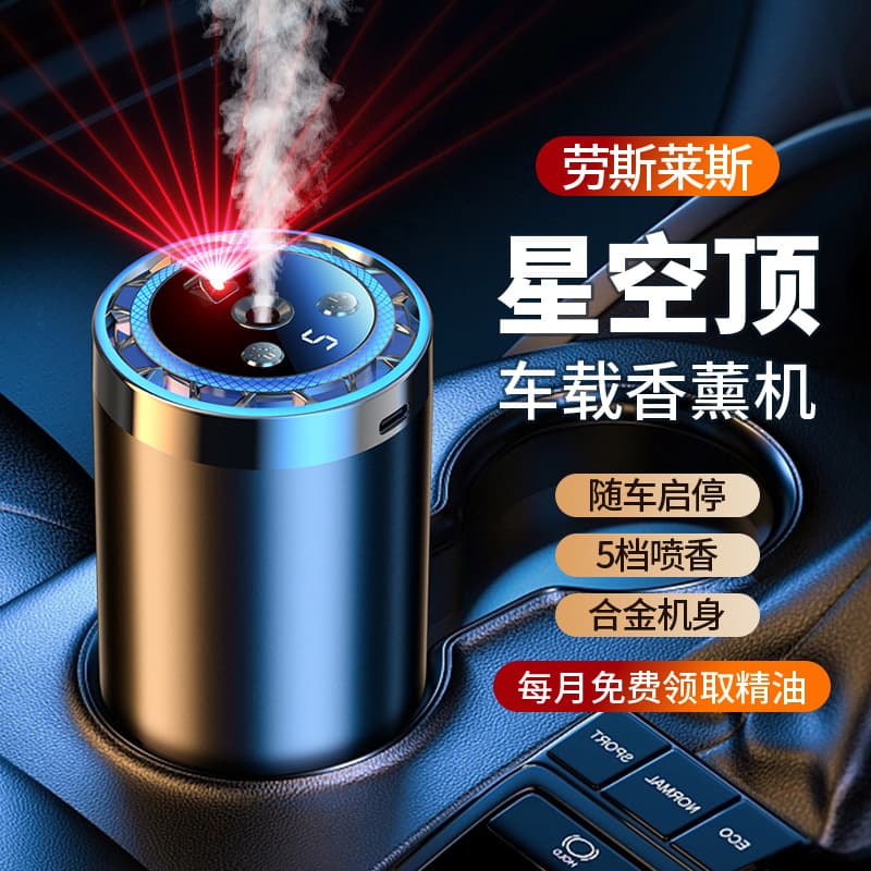 Cross-border Car Smart Aroma Diffuser New Car Perfume Decor Auto Aroma Spray Premium Car Humidifier