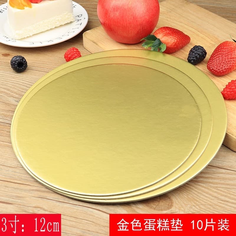 Round Cake Base Gold Cake Board Cake Pad Baking Packaging Tool Cake Tray