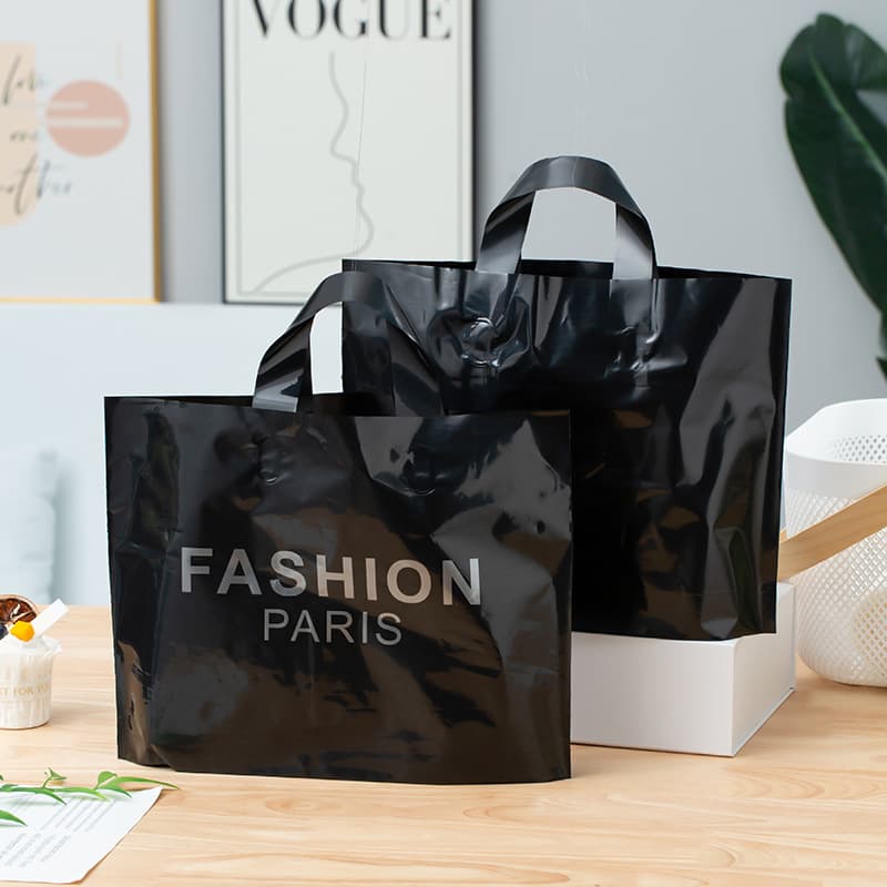 Plastic garment bag, handbag, shoe box packaging bag, women's clothing shopping bag, customizable with logo