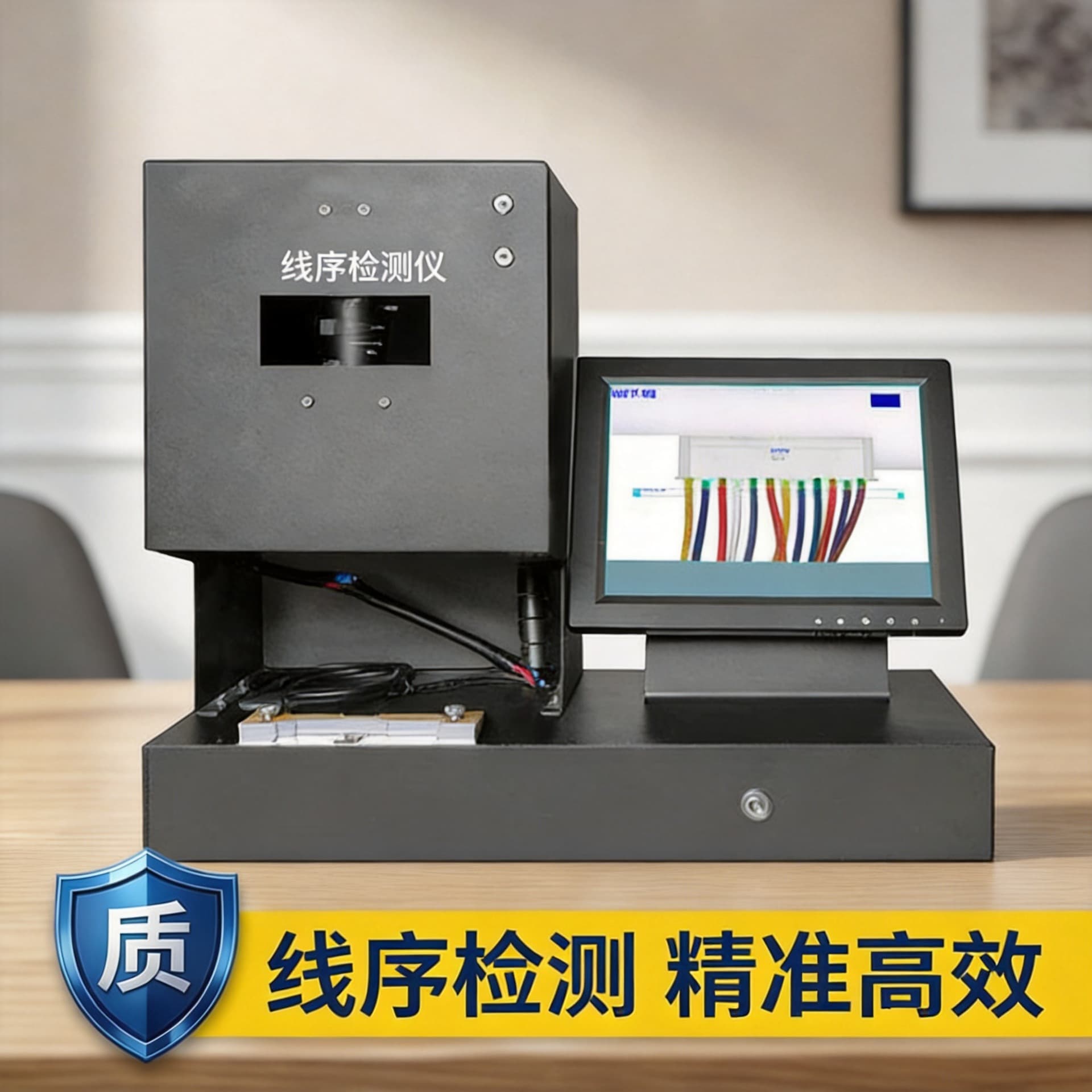 Wire sequence color detector, automatic terminal wire harness continuity tester, wire harness sequence tester, misalignment analyzer