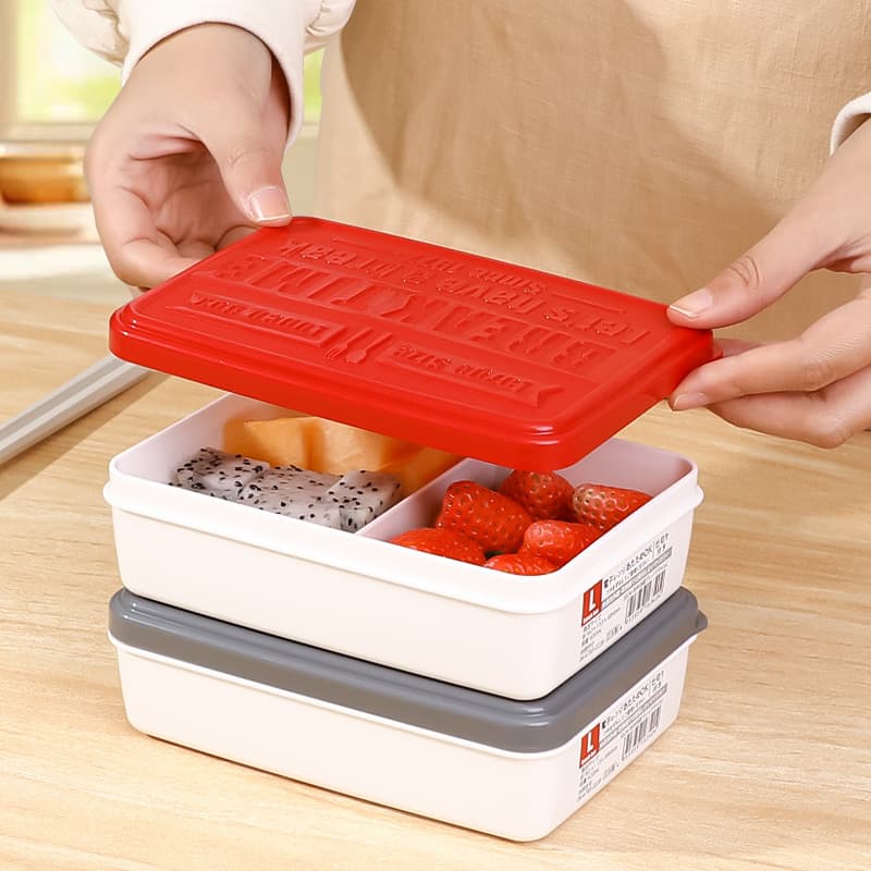 Japanese-imported compartment bento box with divider, lunch box for office workers, food storage container, meal prep box, microwave-safe