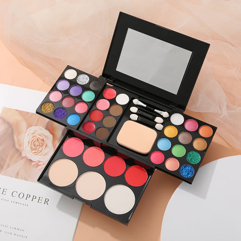 Cosmetics Eyeshadow Palette Set for Beginners, Complete Makeup Tool Kit, Authentic Color Cosmetics Box, Stage Natural Light Makeup