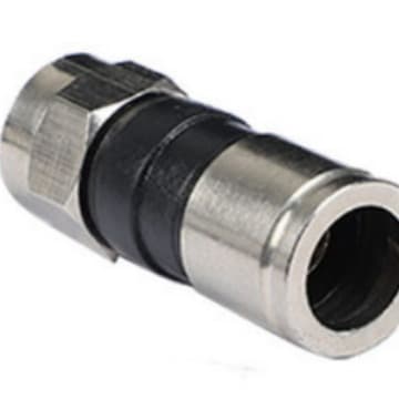 Imperial/Metric 75-5 Compression F Connector 2Pf Connector Cable TV Connector Crimp Dual Shield RG6 Compression Head