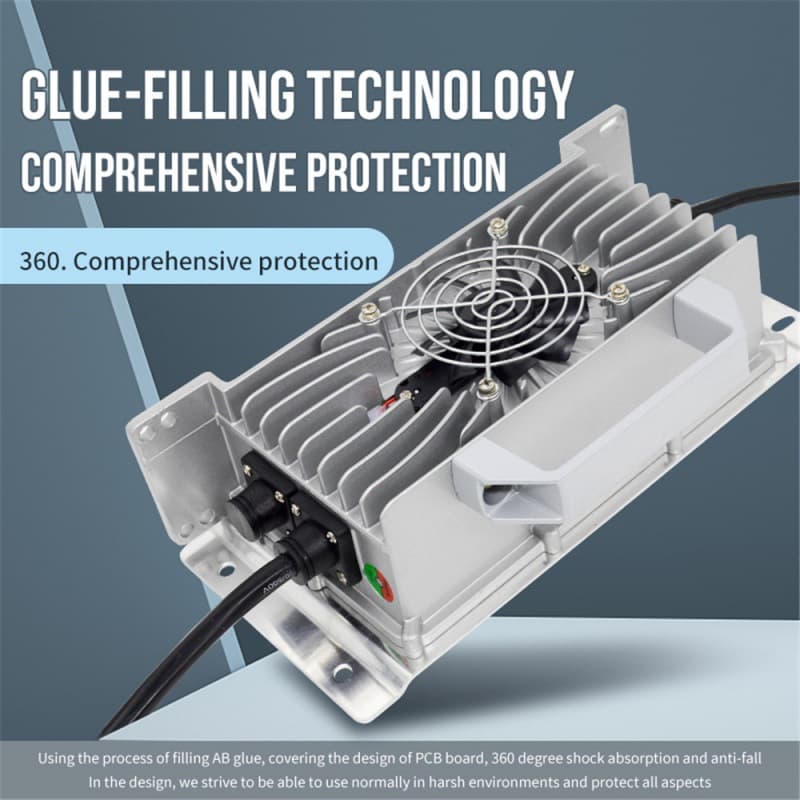 Lithium Battery Charger 60-72V High Power Waterproof Charger for RV Forklift Smart Fast Charger Onboard Charger