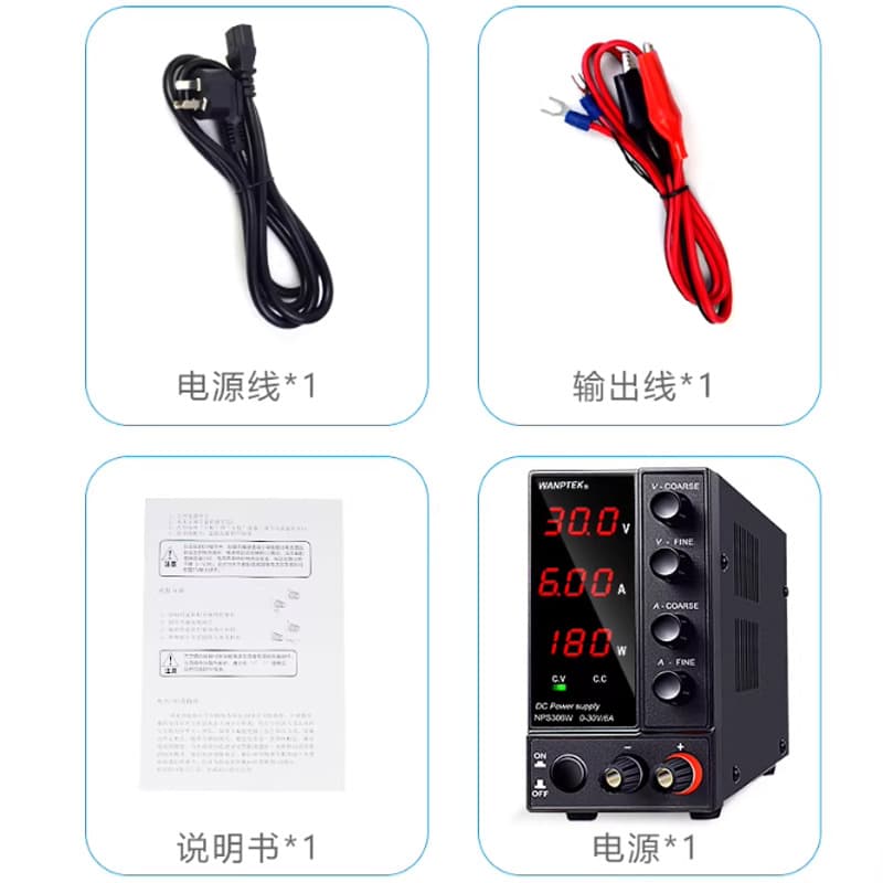 Solid Test Adjustable DC Regulated Power Supply Current Meter Laptop Phone Repair Power Supply NPS306W Programmable