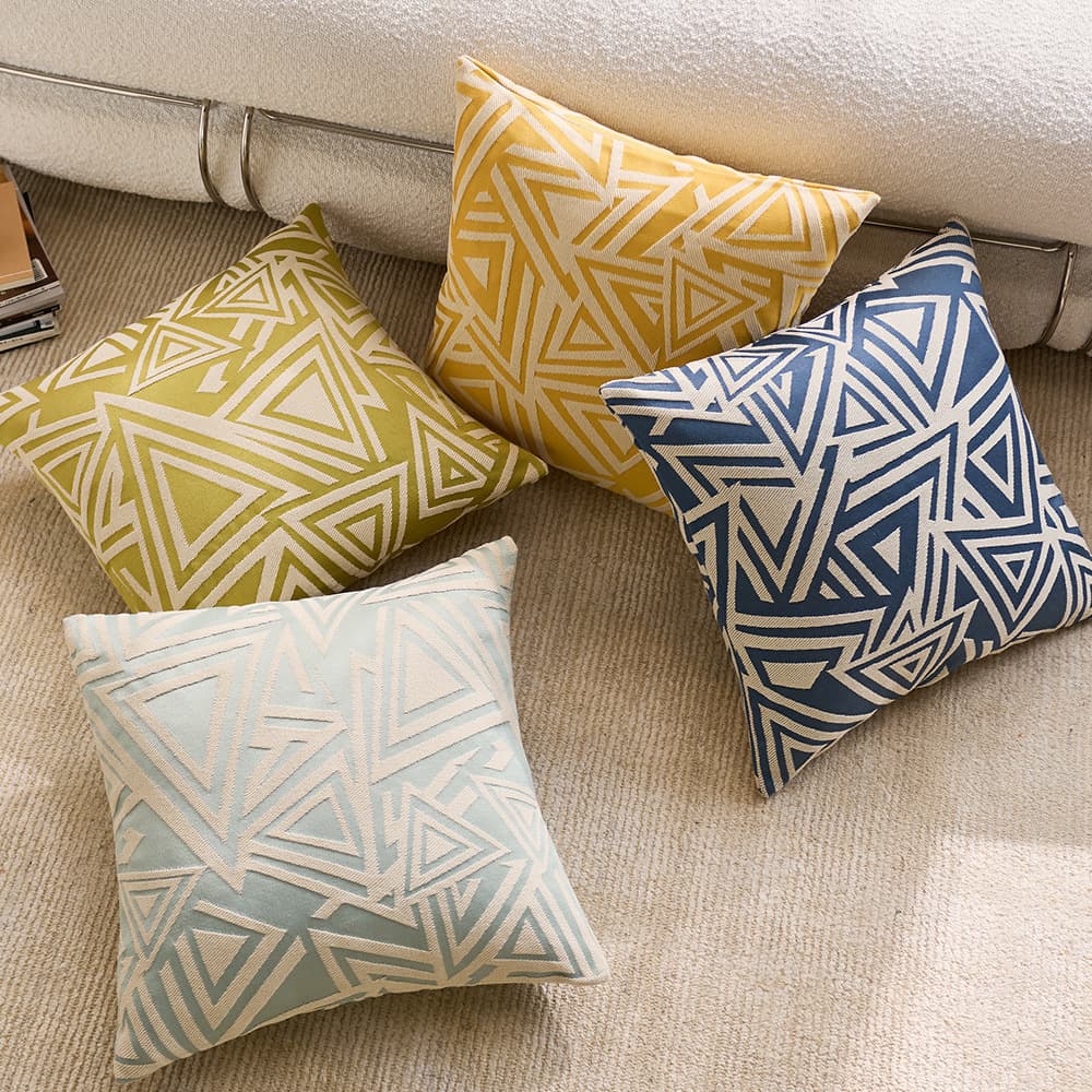 Abstract Geometric Jacquard Throw Pillow High-End Bed Head Soft Cushion Backrest Living Room Cushion Sofa Pillow Cover