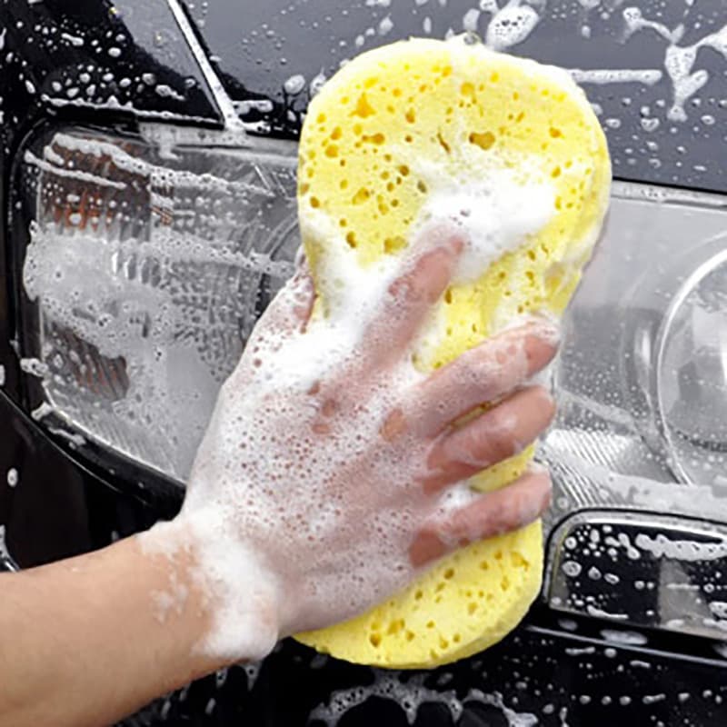 Large Compressed Car Wash Sponge High-Density Honeycomb Sponge Block Car Accessories Water-Absorbing Decontamination Car Cleaning Tool Sponge Scrubber