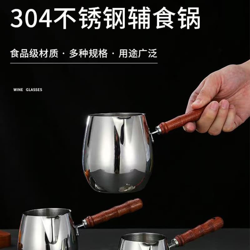 Factory Direct 304 Stainless Steel Egg-shaped Frothing Cup Baby Food Pot Art Pitcher Milk Frothing Cup Cross-border Wholesale