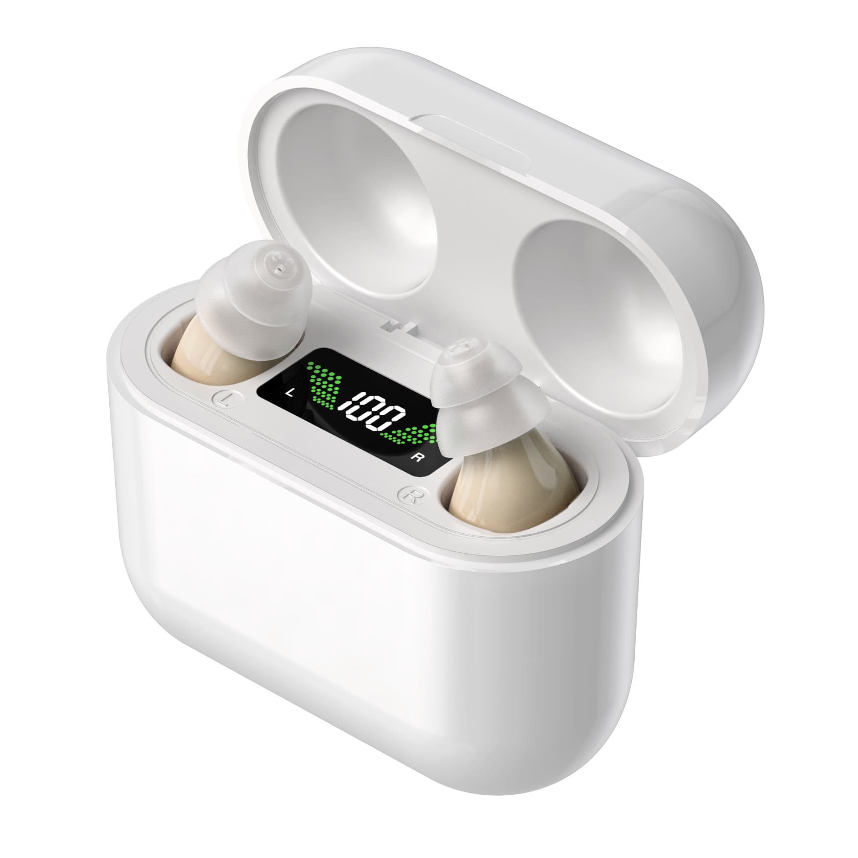 Cross-Border In-Ear Wireless Invisible Hearing Aid with Mobile Digital Display Charging Case and Amplifying Headphones