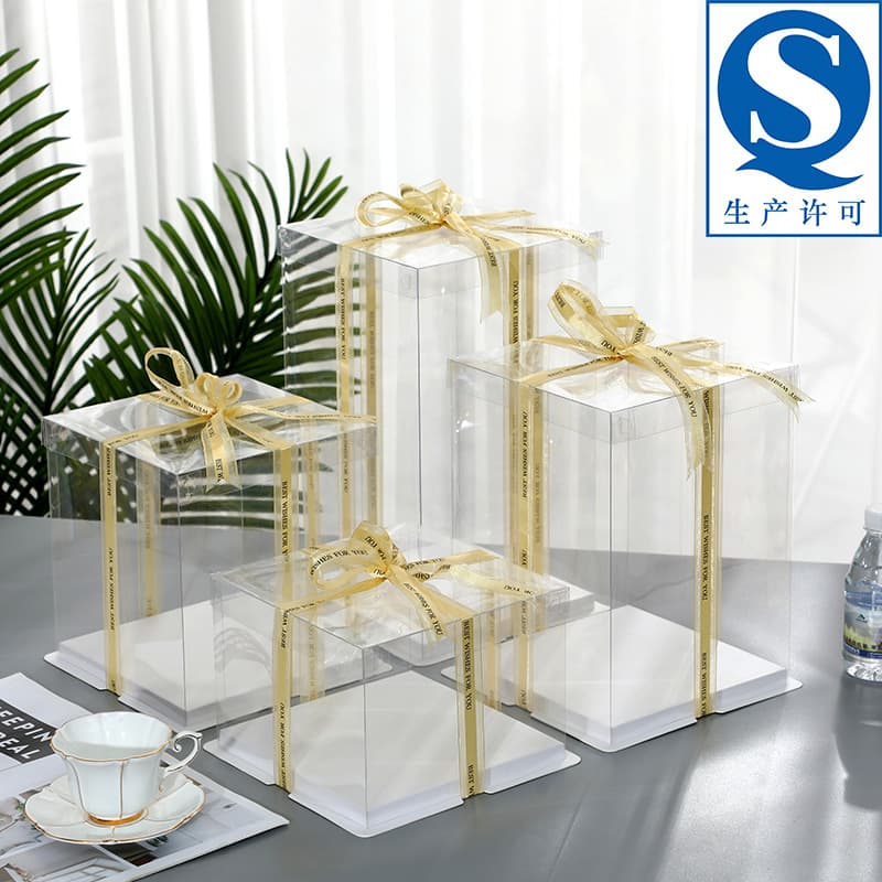 Transparent cake box single layer double layer height 4 inch 6 inch 8 inch 10 inch 12 inch 14 inch 16 inch baking box