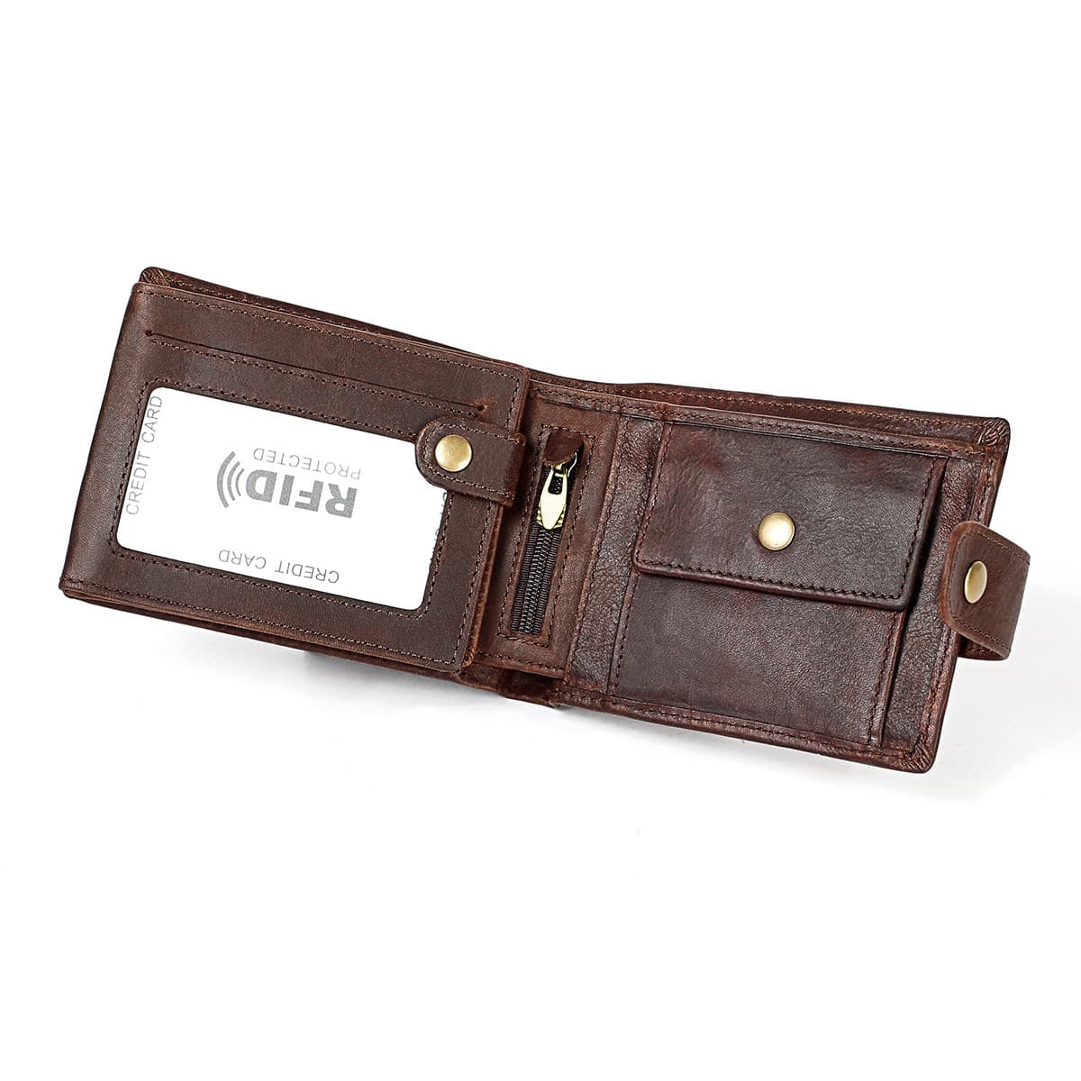 Factory spot anti-theft brush RFID men's wallet US dollar coin card ID storage bag change storage bag