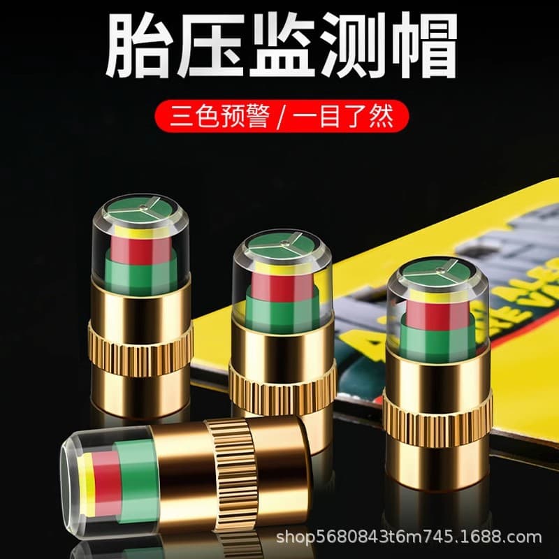 Tire Pressure Monitoring Caps, Tire Air Pressure Caps with Pressure Testing and Safety Features