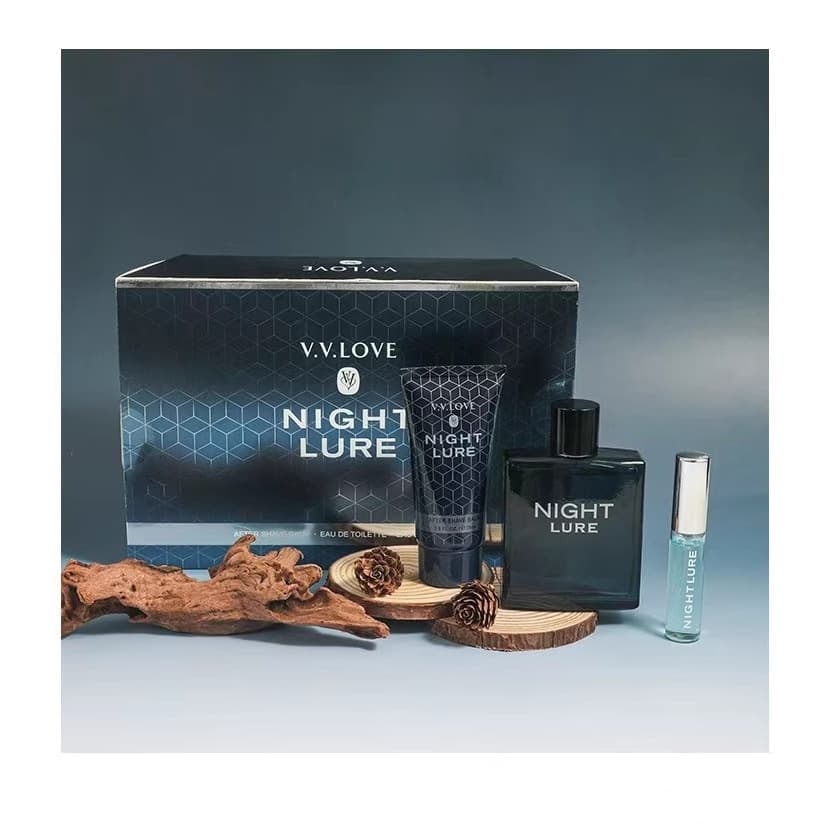 Men's Perfume Gift Set with Body Lotion 3-Piece Set 35ml Sample Perfume Body Lotion Set Factory Direct