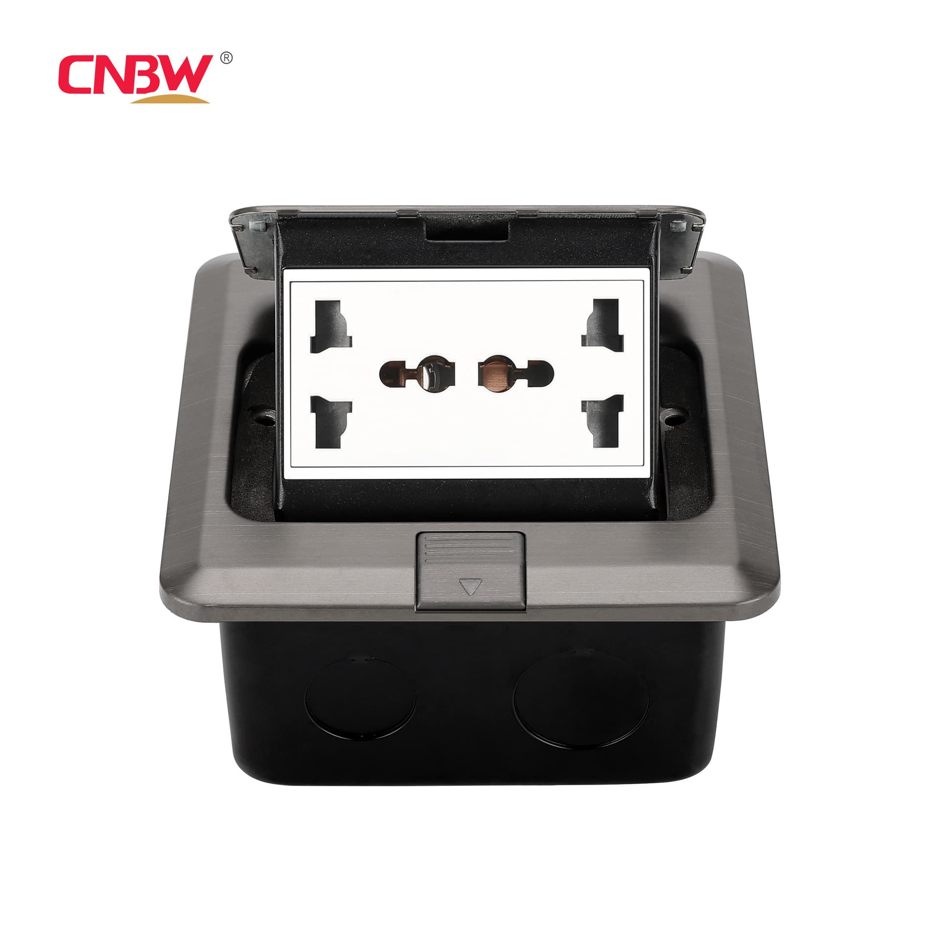 Cross-Border Floor Socket Stock for Foreign Trade Black Stainless Steel Multi-Functional Replaceable USB Multi-Hole Ground Socket