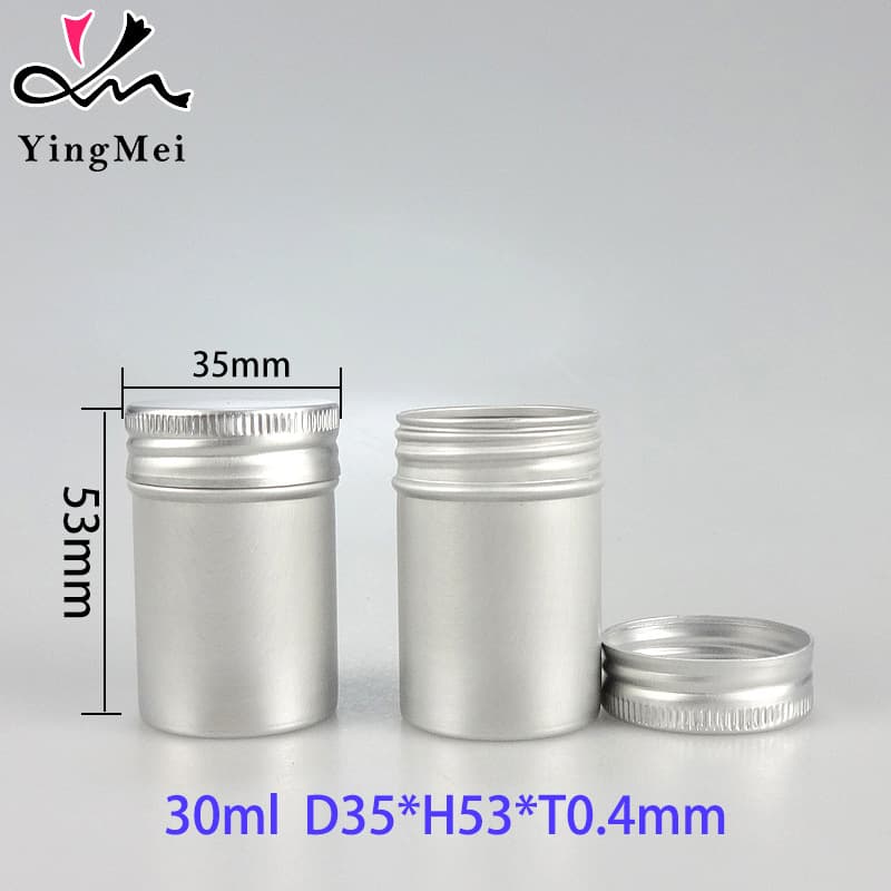30g sealed packaging can 35*53 silver round threaded small aluminum can mini portable 135 film film can