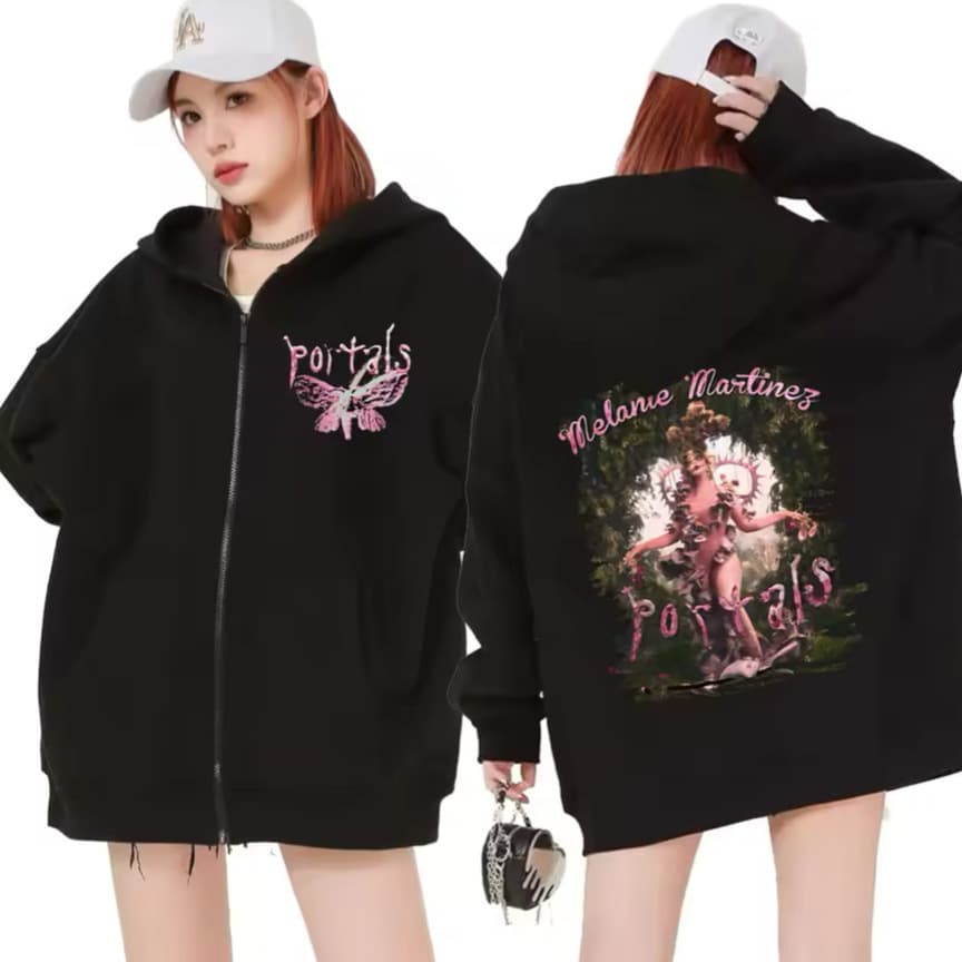 Wish Space Station Cross-border Trade Melanie Martinez Portals Zip-up Hoodie Sweatshirt for Men